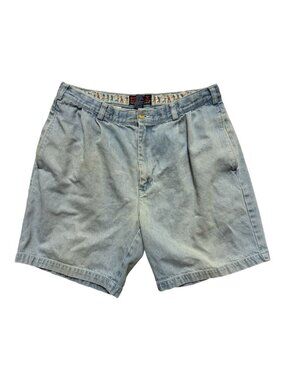 Vintage Pivot Rules Golf Embroidered Waistband Denim Shorts Light Wash Men’s 30
